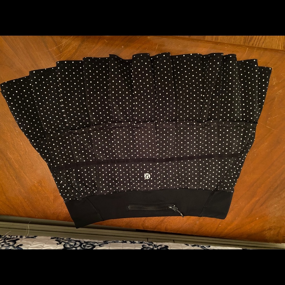 Vintage Lululemon 8 TALL Pace Setter Chevron Dot skirt skort y2k athleisure - Picture 3 of 11